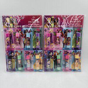 Disney Princes Tear & Share Flavored Lip Balms for Valentines 8 Count - Lot of 2